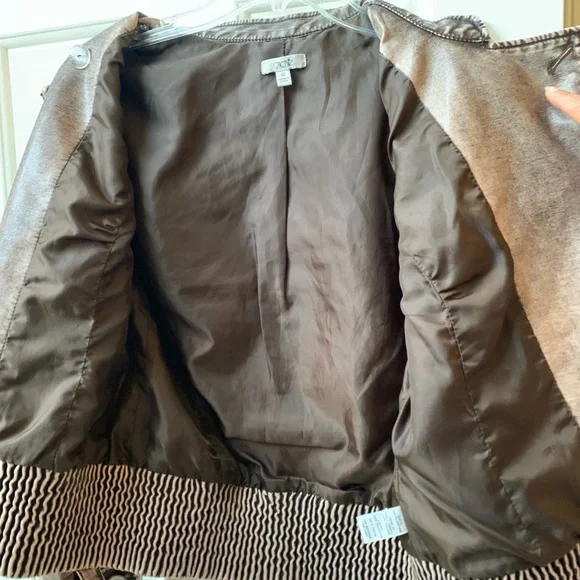 Cache Asymmetrical Zip Vegan Leather Jacket Motorcycle Size M - Picture 8 of 8